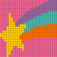 Mabel Shooting Star - Bulky (11st x 17rows in 4"x4"))